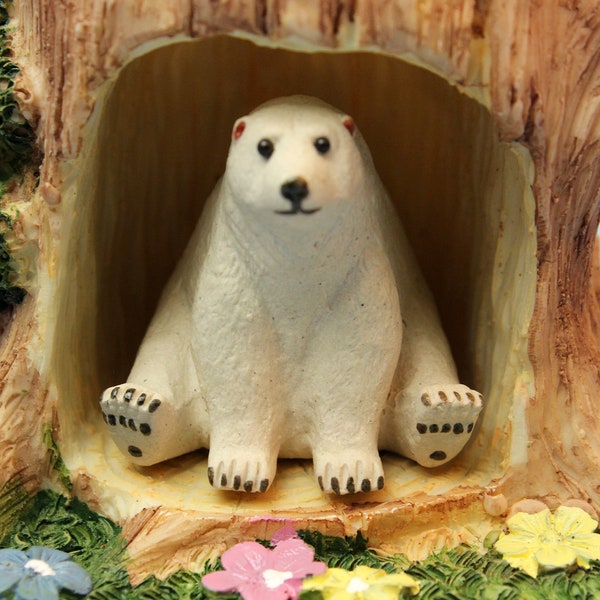 Ceramic Polar Bear Sculpture - Polar Bear Figurines - Desktop Decoration - Tea Pets and Tea Gifts