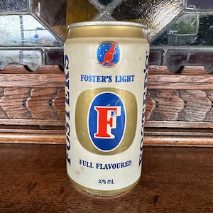 Canette de bière légère Foster&#39;s des années 1980 - 375 ml - État neuf
