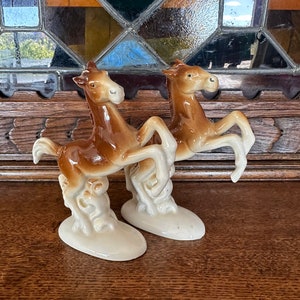 Vintage German Rearing Horse Ceramic Figurine *2 Available*