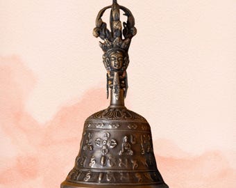 Authentische Glocke | Tibetisches Meditations-Instrument für heilige Klangpraktiken