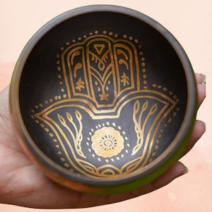 Hamsa Singing Bowl | Handcrafted Tibetan Sound Bowl for Meditation and Sound Healing | Perfect Singing Bowl for Beginners