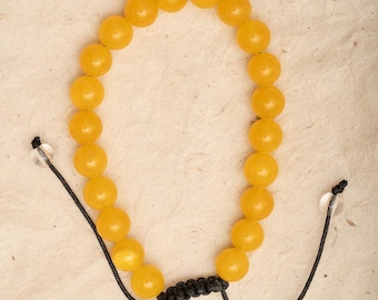 Yellow Quartz Healing Bracelet | Sunshine Energy Gemstone Jewelry for Joy, Motivation & Solar Plexus Activation