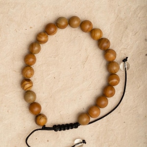 Tiger Skin Jasper Gemstone Bracelet | Adjustable Bracelet for Strength and Grounding | Earthy Toned Yoga Meditation Bracelet