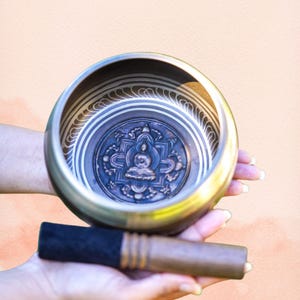 Auspicious Mandala Singing Bowl | Handcrafted Meditation Bowl with Sacred Design