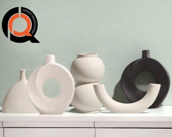 Hollow Ceramic Vase | Pot Living Room Decoration | Home Interior Accessories