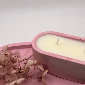 Oval Concrete Candle Jar, Soy Wax Candle, Luxury Candle, Candle Favors, Homemade Candle, Decorative Candle, Minimalist