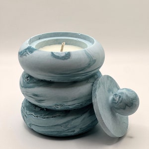 Irregular Round  Concrete Candle Jar, Soy Wax Candle, Luxury Candle, Candle Favor, Concrete Candle, Homemade Candle, Decorative Candle
