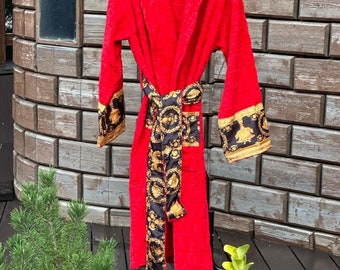 Turkish Organic Cotton , Unisex Bathrobe , Spa robe , Caftan medus symbol men and women luxurius bathrobe