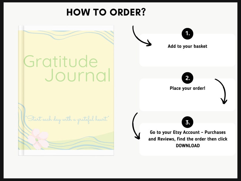 Digital Gratitude Journal with Daily Prompts: Printable Diary for Positivity, Reflection & Affirmations zdjęcie 8