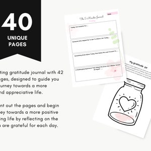 Digital Gratitude Journal with Daily Prompts: Printable Diary for Positivity, Reflection & Affirmations zdjęcie 2