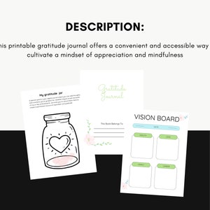 Digital Gratitude Journal with Daily Prompts: Printable Diary for Positivity, Reflection & Affirmations zdjęcie 5