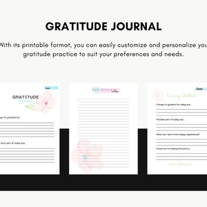 Digital Gratitude Journal with Daily Prompts: Printable Diary for Positivity, Reflection & Affirmations zdjęcie 6