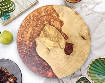 Custom Charcuterie Board, Resin and Olive Wood Platter, Gold and Copper Top Quality Epoxy, Chop Board, Cutting Board, Personalized