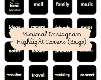 Minimal Instagram Highlight Cover Icons (Beige)