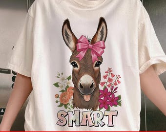 Burro sabelotodo PNG, Burro divertido para sublimación PNG, descarga instantánea, Lindo diseño de cita sarcástica de animales 23326DN5