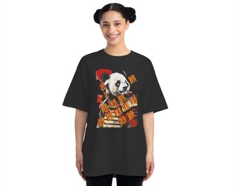 Kuma sama Samurai Panda Bear T-shirt, Japanese bear Art Aesthetic, Bear Lover T-Shirt, Heavyweight Unisex Crewneck T-shirt Men, Women, Kids