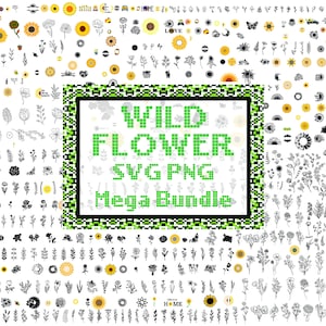 100 Wildflower SVG Mega Bundle, Floral svg, Minimalist Bouquet SVG, Birth Flower svg, Flower Border svg, Floral svg Bundle,Flower Sketch svg
