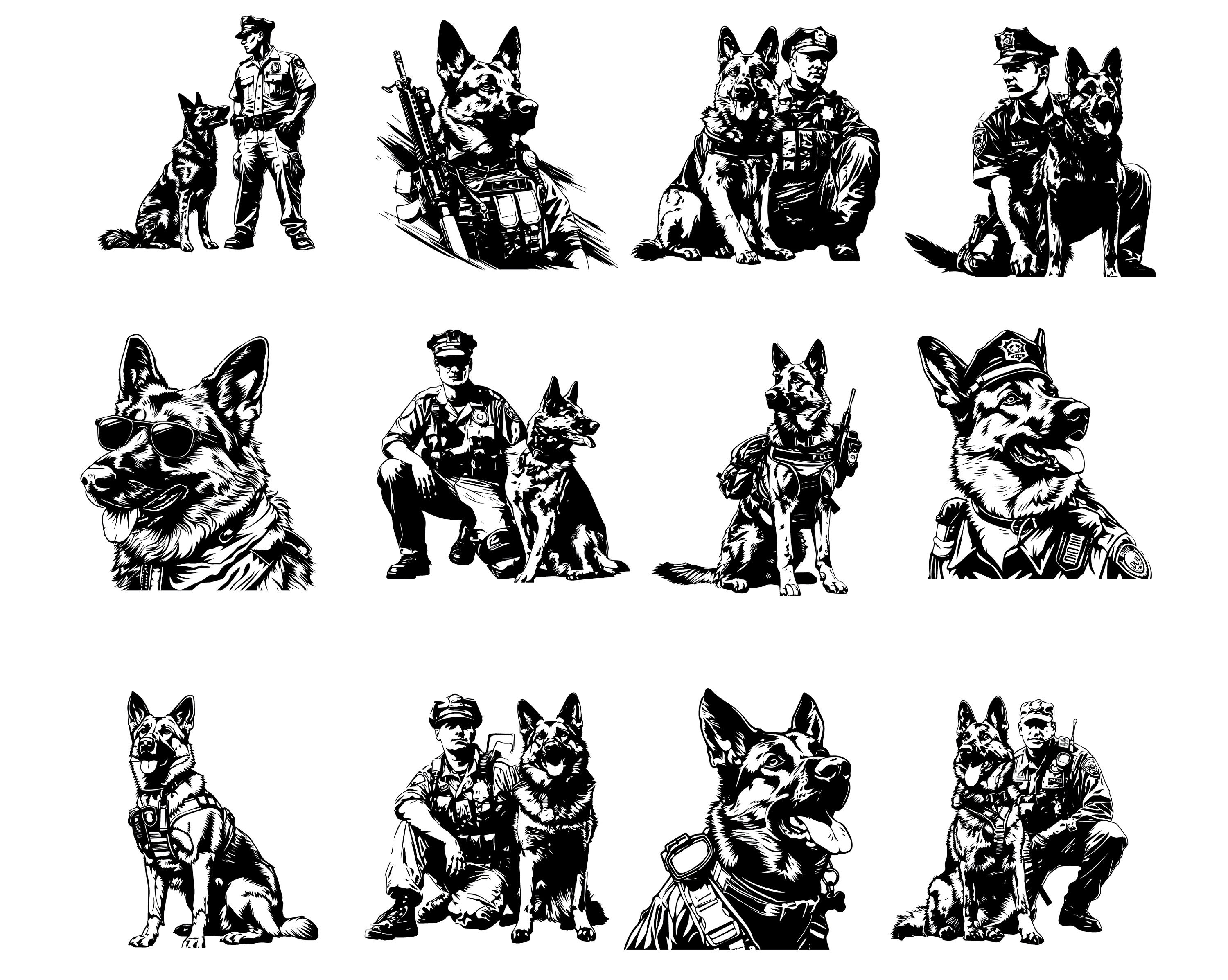 UK Military Dog Svg, INSTANT DOWNLOAD Police Dog Svg, Military Dog Svg