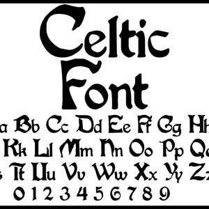 Carattere celtico, carattere irlandese SVG, carattere gaelico, lettere celtiche SVG, alfabeto celtico SVG, stili di carattere celtico gaelico, lettere aglio SVG, lettere irlandesi