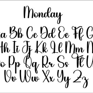 Fuente Monday, Fuente manuscrita, Fuente Cricut, Fuente Goodnotes, Fuente Planner, Fuente Cute, Fuentes Teacher, Fuentes Canva, Quirky, Fuente Spring