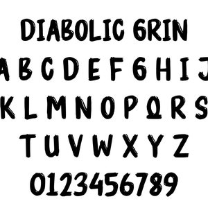 Diabolic Grin, Spooky Font, Halloween Font, Serif Font, Retro Font ...