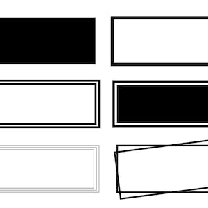 Rechteck SVG, Rahmen SVG für kommerzielle Nutzung, Schnittdatei, Rechteck Png, Grundform, Sofort Download, unterschiedliche Dicke, Rechteckrahmen