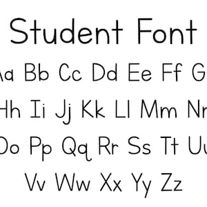 Fonte de estudante - Fonte de professor, Fontes de estudante, Fonte Cricut, Fontes de caligrafia, Prática de caligrafia, Fonte impressa com capricho, Fonte infantil, Melhor SVG