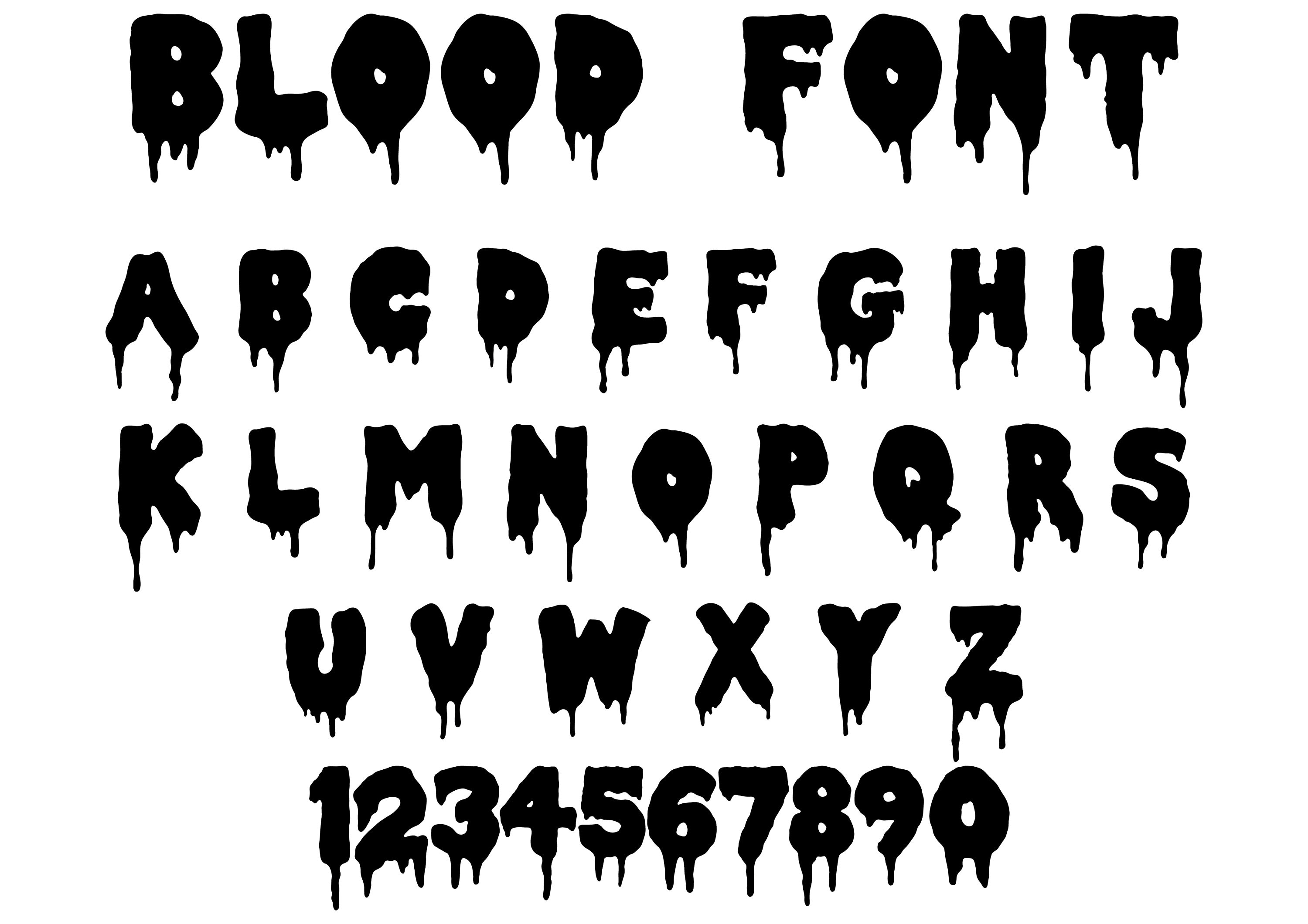 Bloody Font SVG, Drippping Font Svg, Bloody Letters, Bloody Alphabet ...