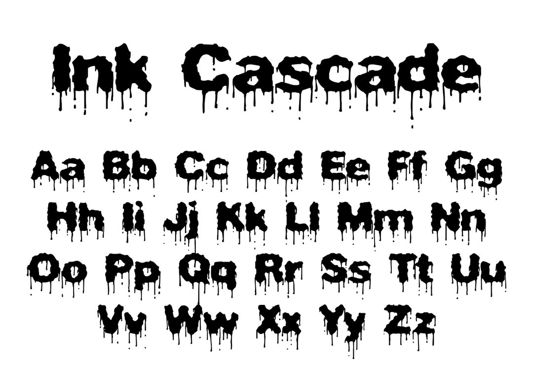 Dripping Font SVG, Dripping Alphabet, Dripping Cut Files, Svg Files for ...