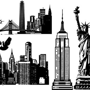 NEW YORK BUNDLE Svg, New York Bundle, New York Svg, New York Png, New York Vector, New York City, Stati Uniti, Download immediato, Miglior Svg