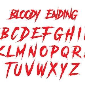 Final sangrento, Horror Alphabet SVG, Horror SVG Alphabet, Horror Font SVG, Alphabet Svg, Download instantâneo, Horror Font, Clipart Font para Cricut