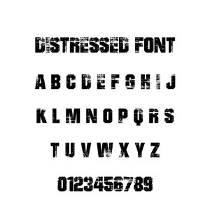ディストレスト フォント SVG、グランジ フォント SVG、ディストレスト アルファベット SVG、グランジ フォント PNG ファイル、ディストレスト 数字 SVG、ビンテージ フォント SVG、PNG ダウンロード