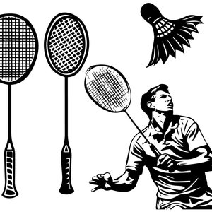 badmintonbundel, svg png, bundel silhouet, cricut commercial, instant download, badminton, badmintonbundel, silhouet svg, beste svg