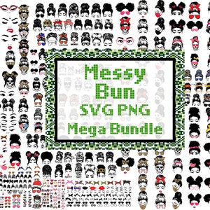 400+ Pacote de PNG SVG de coque bagunçado, SVG de coque bagunçado, SVG de mãe, SVG de senhora, SVG de mulher, SVG de óculos de sol, SVG de rainha, Arquivo digital, Download instantâneo