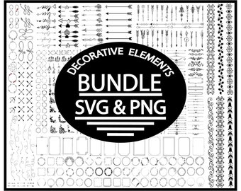 2000 Decorative Elements, Ornaments SVG, Design Elements Svg, Flourishes Svg, Arrow Svg, Border Svg, Wedding Svg, Frame SVG, Bundle SVG