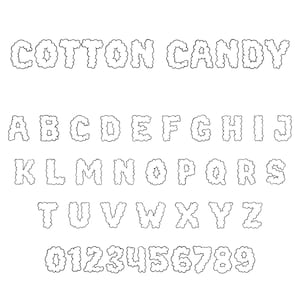 Lettere di nuvola PNG, bundle di clipart SVG, alfabeto di nuvola, font di nuvola Svg, monogramma di nuvola, doodle di nuvola, font di nuvola 3D, lettere gonfie PNG
