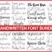 Handwritten 50 Fonts, Font Bundle, Handwritten Font, Heart Font, Fonts ...