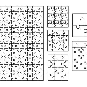 Puzzle SVG Bundle, pezzi di puzzle, clipart di puzzle, modello di puzzle, silhouette di pattern, taglio laser, digitale istantaneo, download, file Cricut
