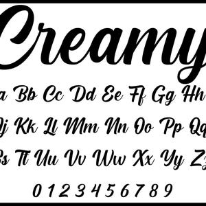 Creamy Font Svg, Handwritten Script Font, Cricut Fonts, Calligraphy, Modern Font, Fonts for Cricut, Cursive Font, Procreate Font, Monoline