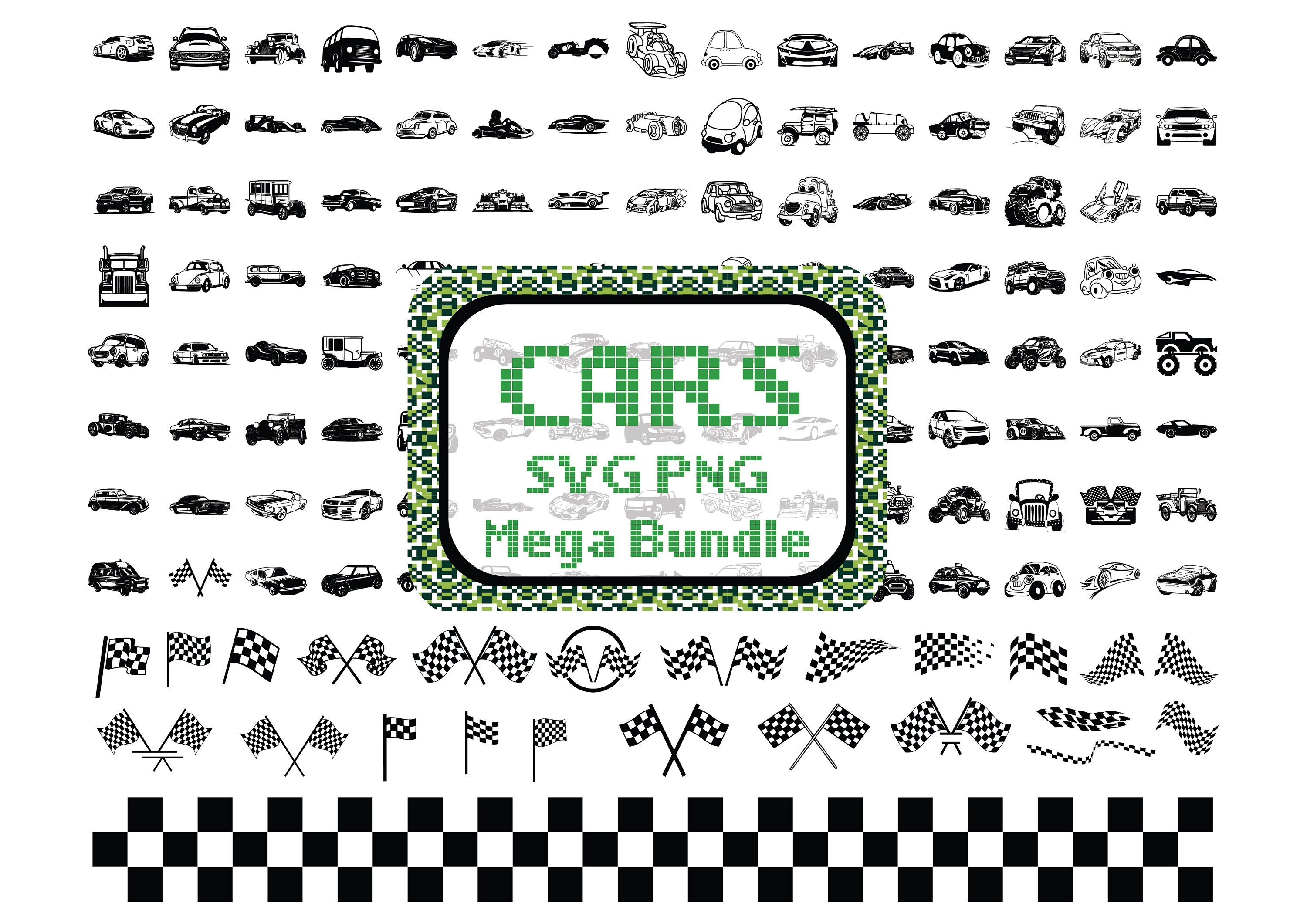 Car Svg Bundle, Retro Car Svg, Silhouette Svg, Sports Car Svg, Classic ...