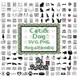 Chat et chien SVG, amour animal, chien et chat, chat et chien des cliparts, chat et chien Svg coupe fichiers pour Cricut, propriétaire d'animal de compagnie Svg, téléchargement immédiat