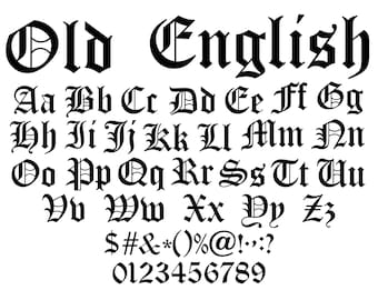 古英語フォントSVG：Cricut Alphabet（デジタルダウンロード） - Etsy 日本