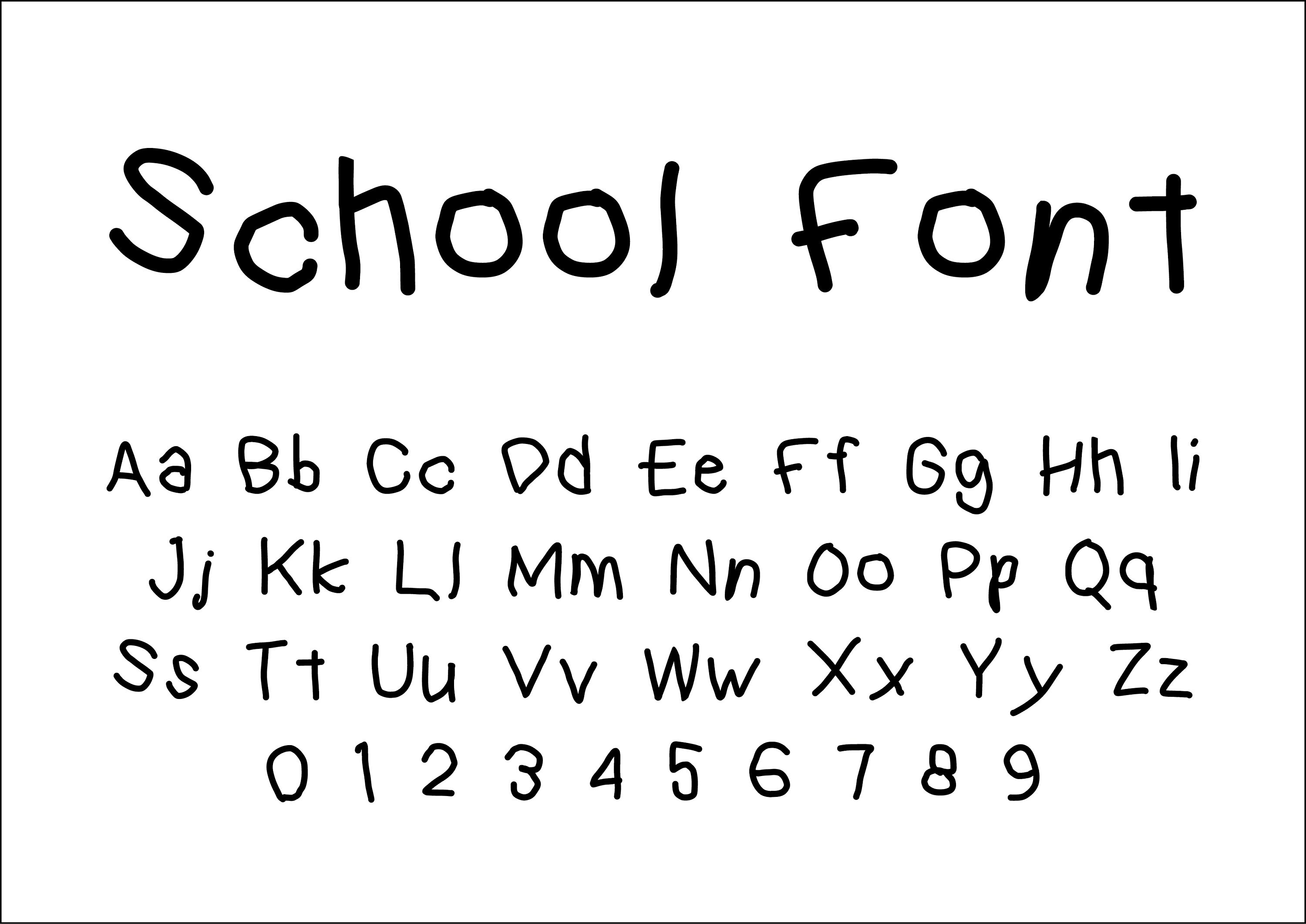 School Font Handwritten Font Procreate Font Cute Font Goodnotes School Font Handwritten Font Procreate Font Cute Font Goodnotes