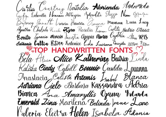 Cursive Font Svg Calligraphy Font Svg Calligraphy Script Etsy