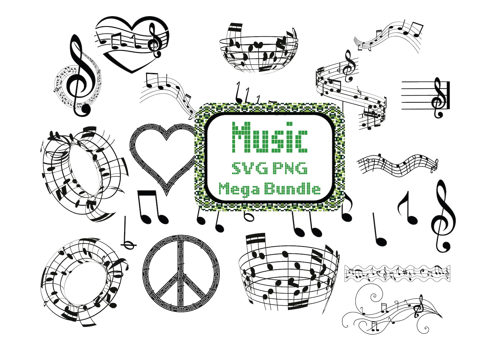 Music Notes SVG, Music Note SVG, Music, Music Notes Clipart, Music ...