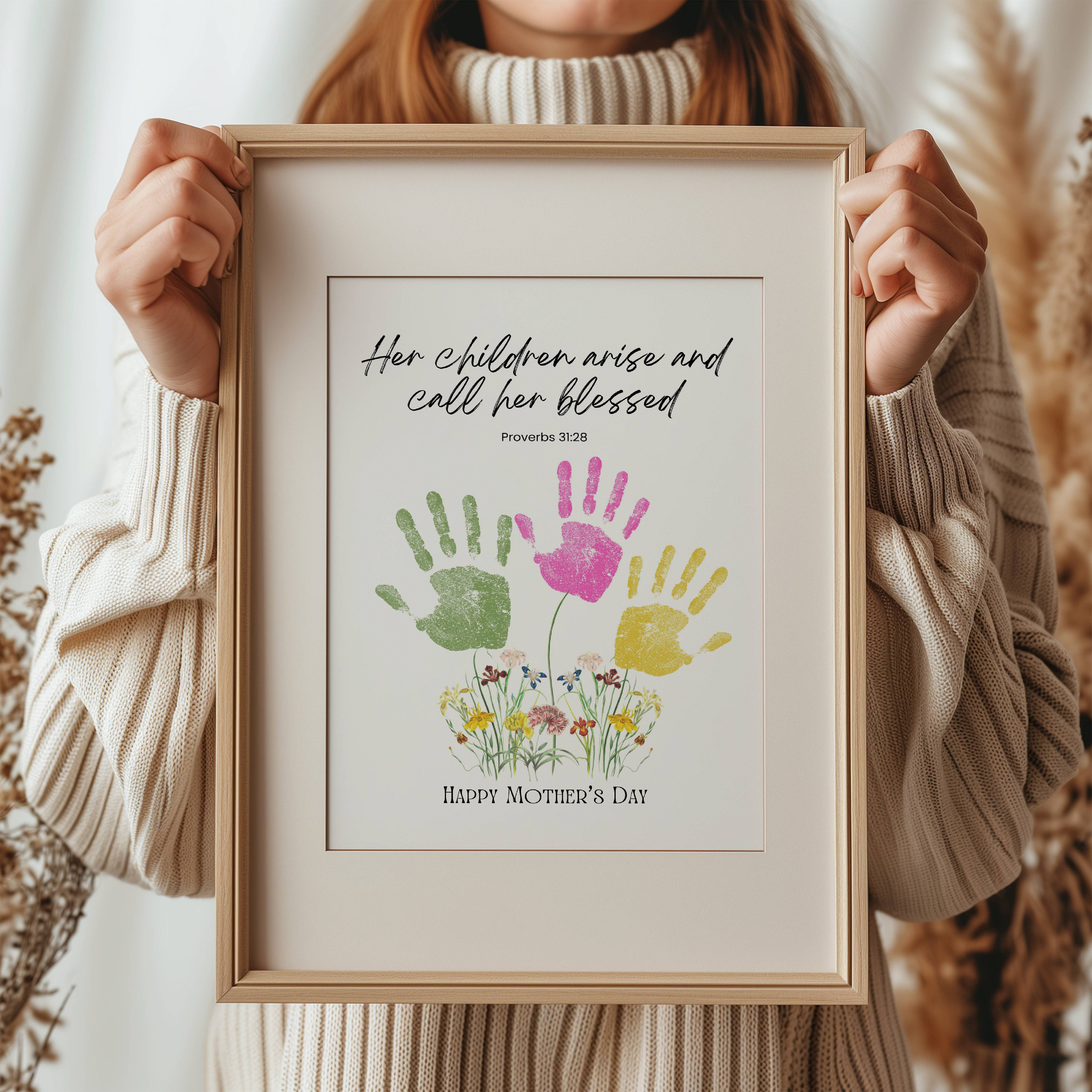 Mothers Day Handprint Gift | Bible Craft | Printable Mom Keepsake Gift ...