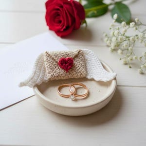 Mini Flying Envelope Crochet Pattern, Letter with wings, Card/Letter Decor, Mother's day, Wedding Gift, Pins Accessory 221225AT10