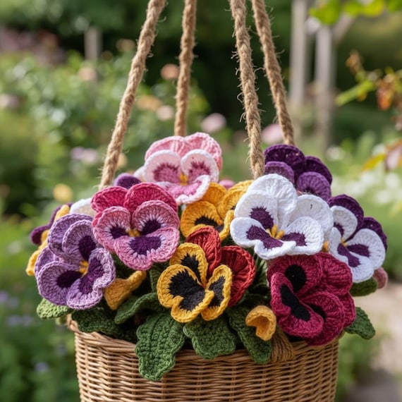 Pansy Flower/ House Plant Crochet Pattern, Mother's Day Gift, Gift