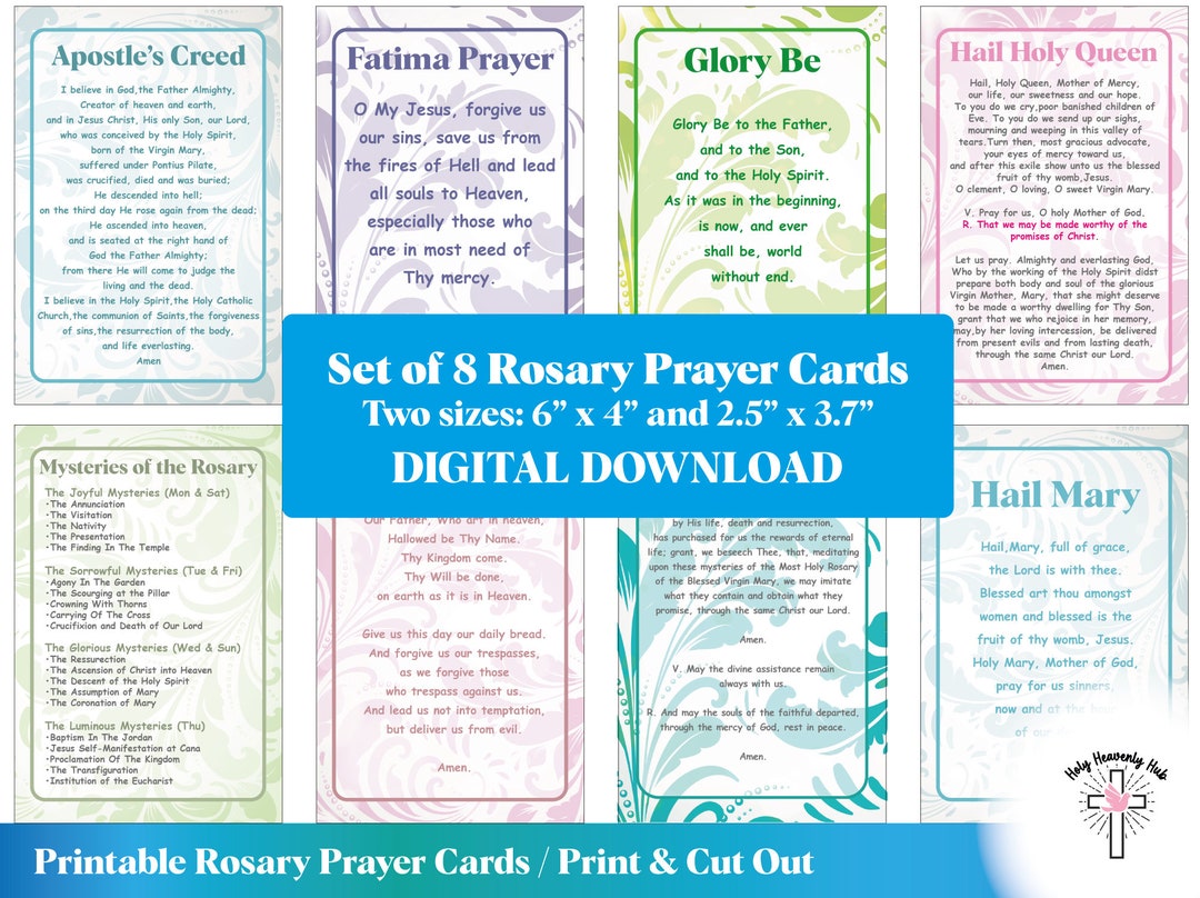 Printable Rosary Prayer Cards Digital - Il 1080xN.5835796564 K2qv 
