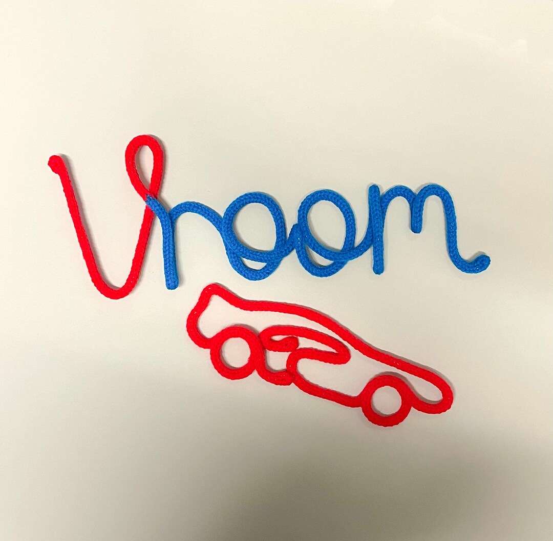 Knitted Wire Race Car, Vroom, Race Car, Kids Bedroom Decor, Gifts for ...